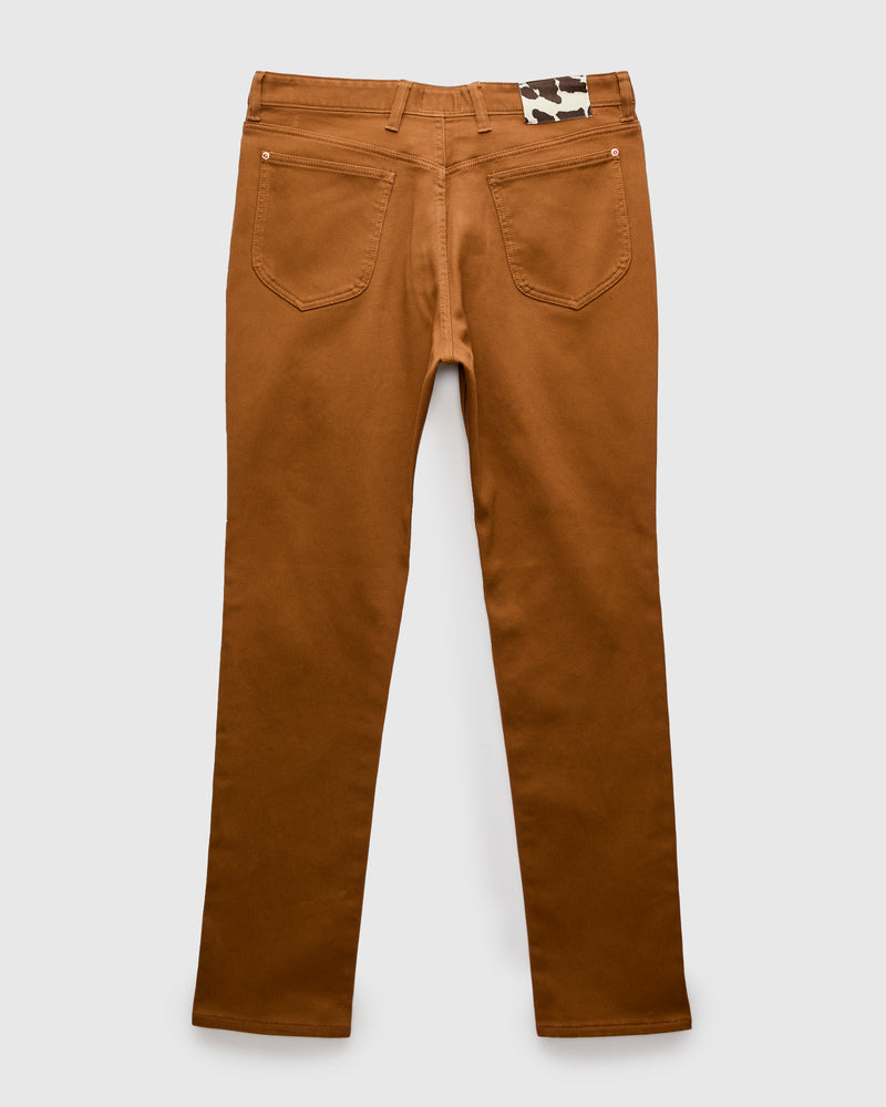 Bedford Cord Five Pocket Trousers in Bay Brown