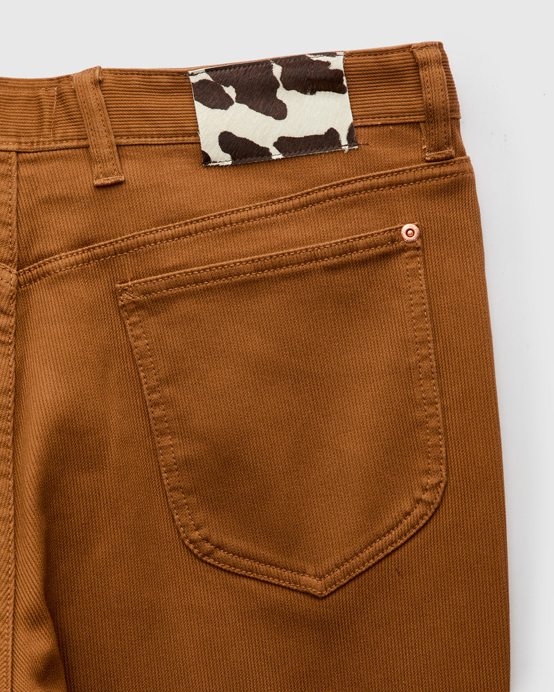 Bedford Cord Five Pocket Trousers in Bay Brown