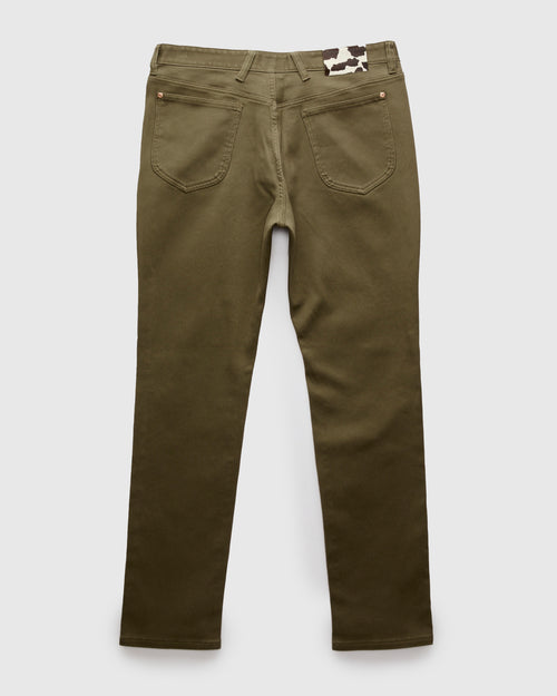 Bedford Cord Five Pocket Trousers in Faded Olive