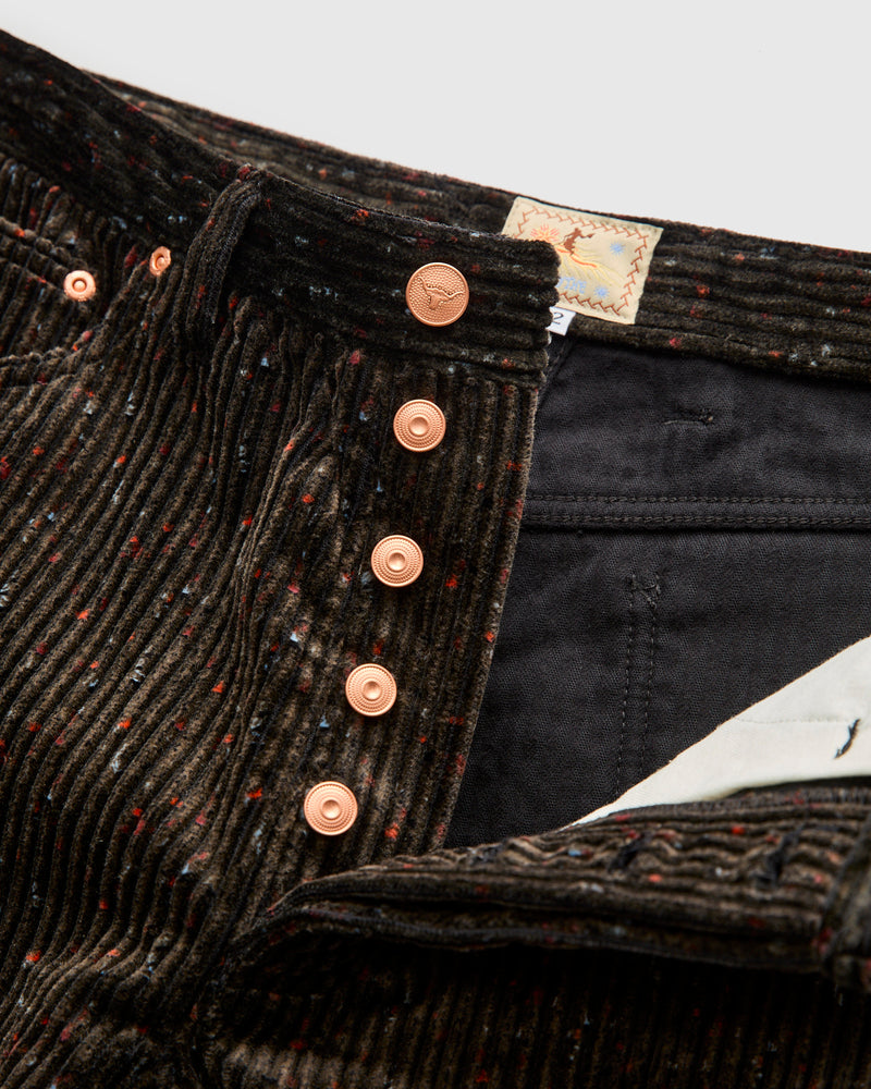 Donegal Corduroy Five Pocket Trousers in Night Sky