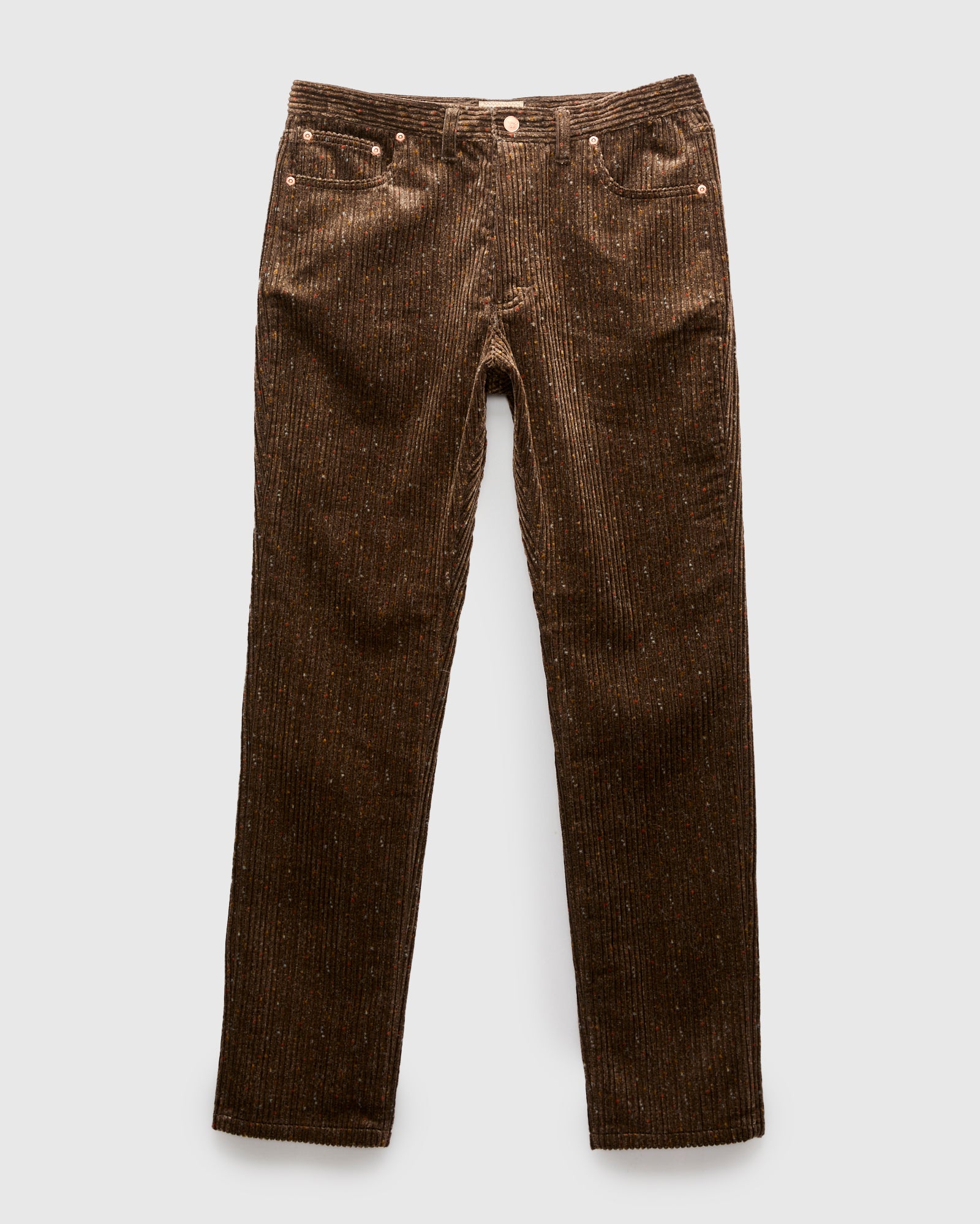 Donegal Corduroy Five Pocket Trousers in Rustic Brown – Blue Owl