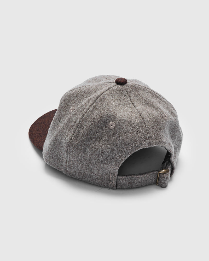 2-Tone Baseball Hat in Oatmeal & Red Oak Wool