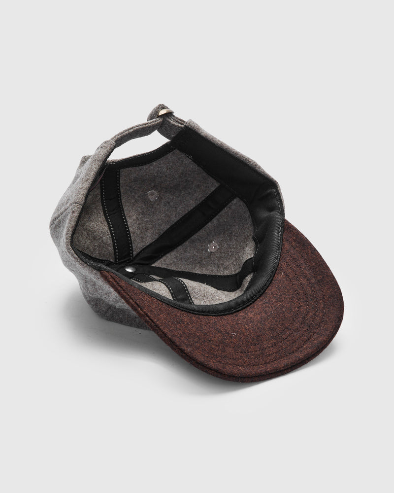 2-Tone Baseball Hat in Oatmeal & Red Oak Wool