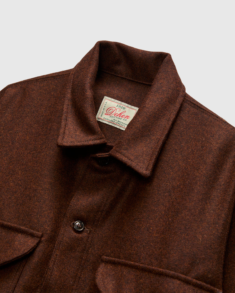 Skyline Overshirt in Red Oak Wool