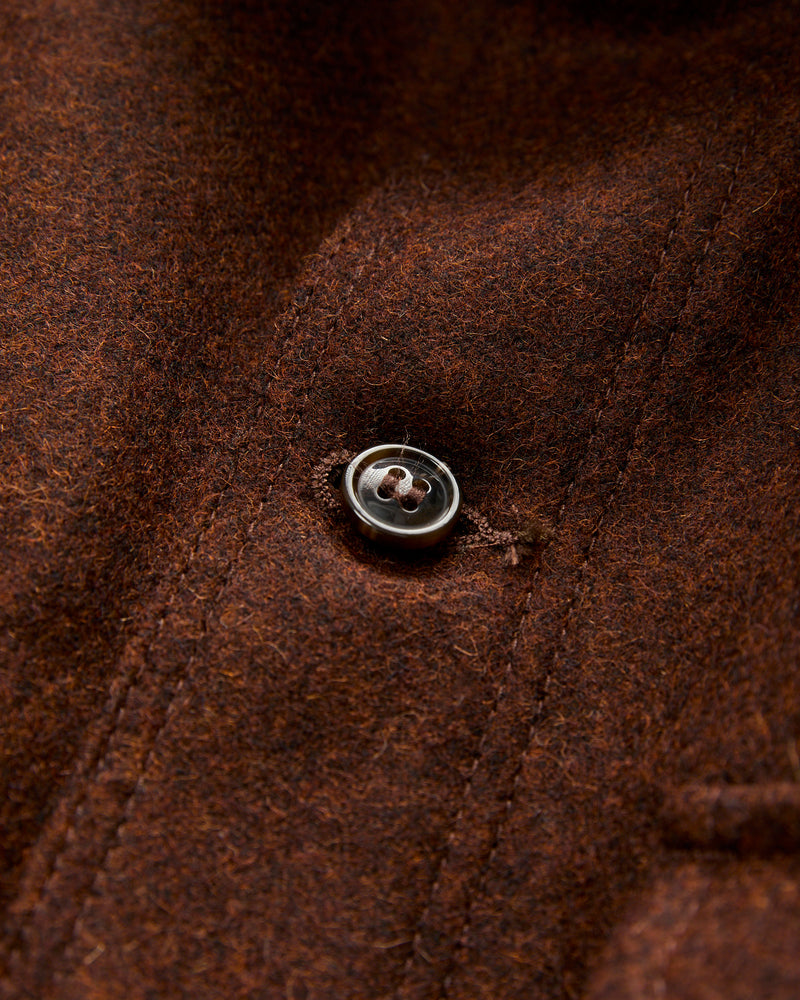 Skyline Overshirt in Red Oak Wool