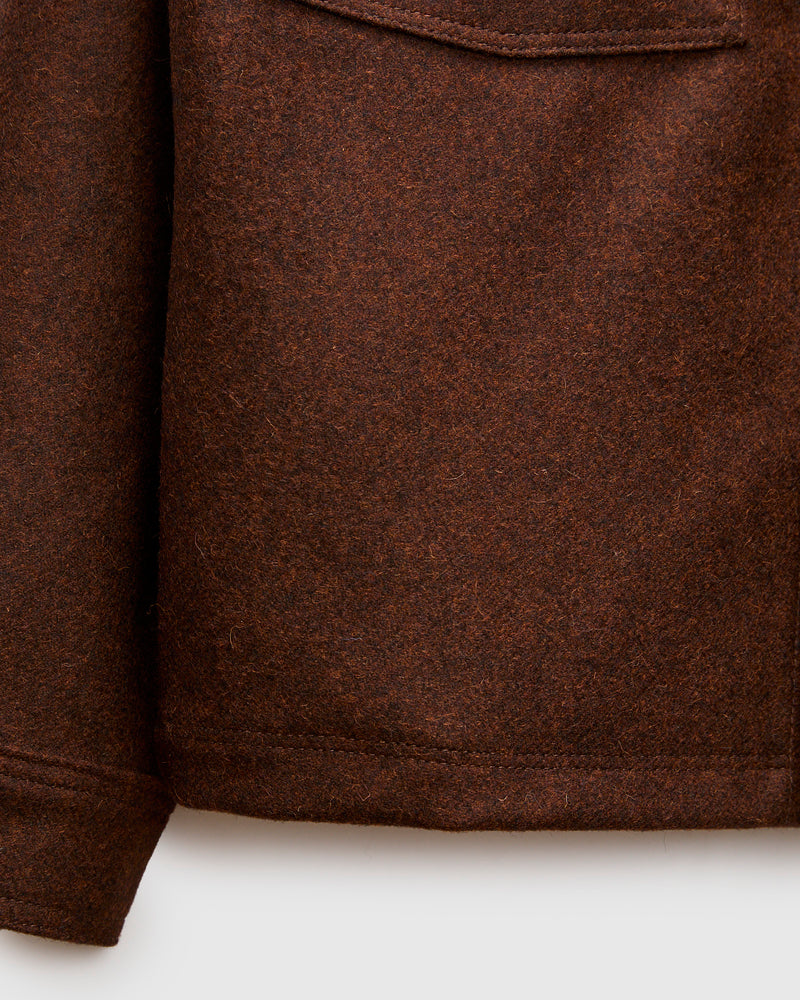 Skyline Overshirt in Red Oak Wool
