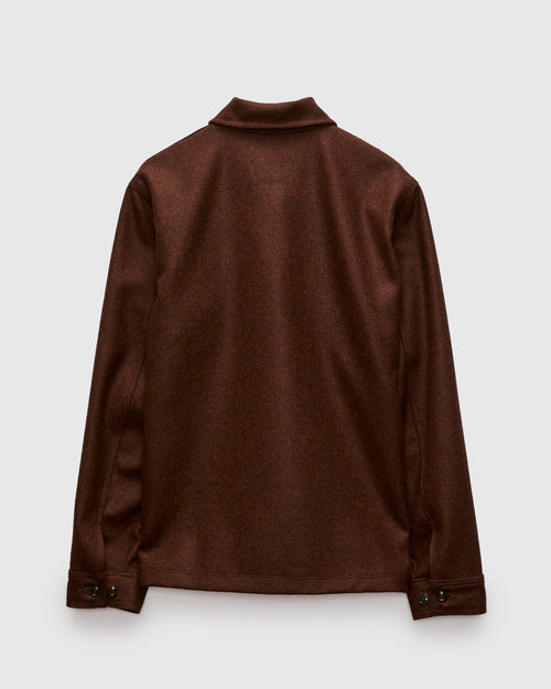 Skyline Overshirt in Red Oak Wool