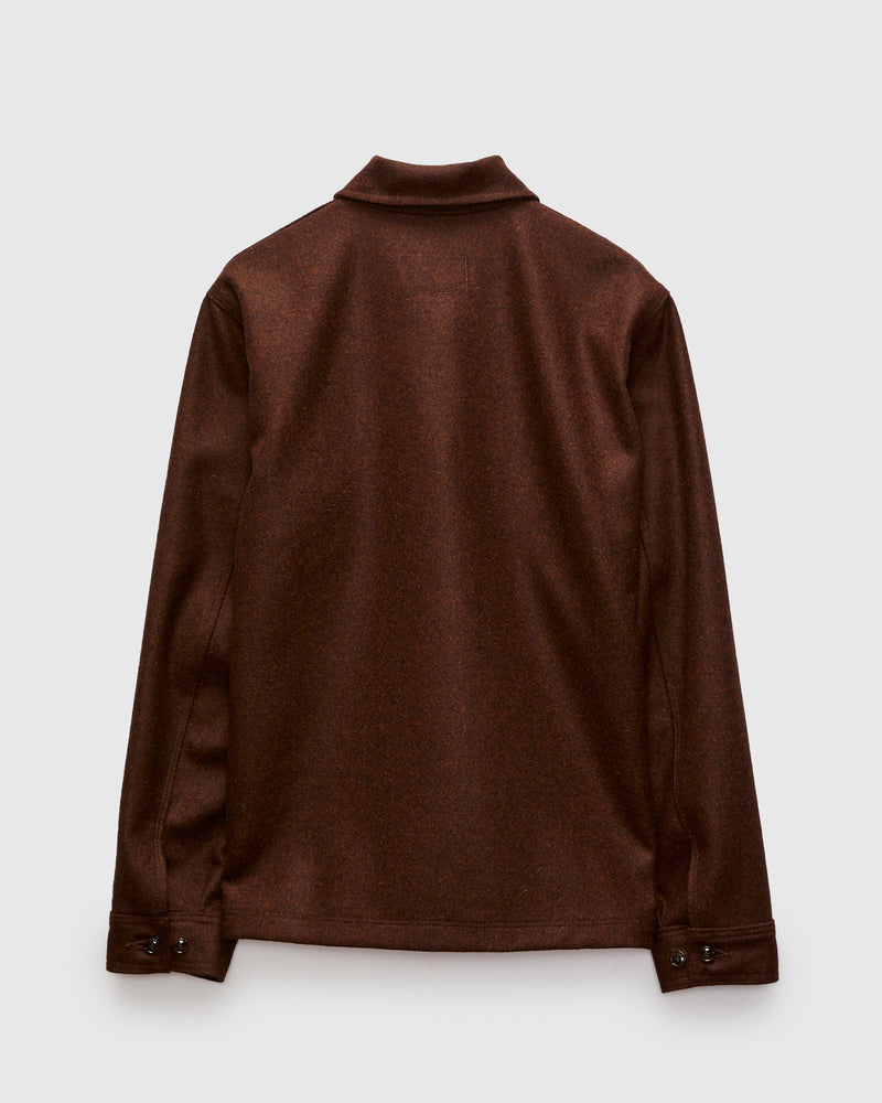 Skyline Overshirt in Red Oak Wool