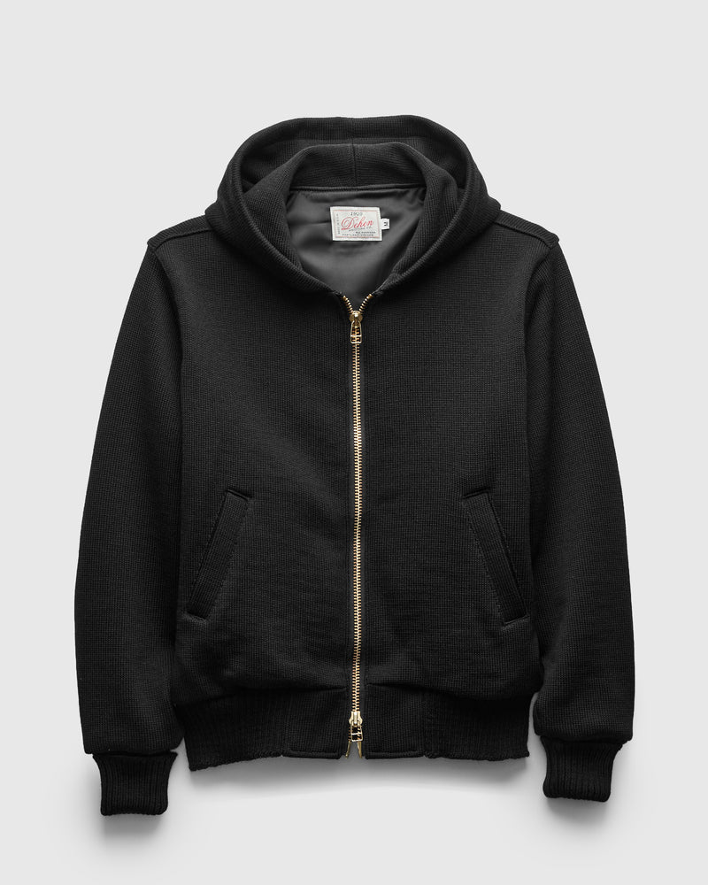 "Full Throttle" Moto Hoodie in Black