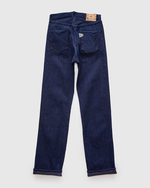 14.5oz Double-Yarn Sashiko Selvedge Jeans - Loose Straight Fit