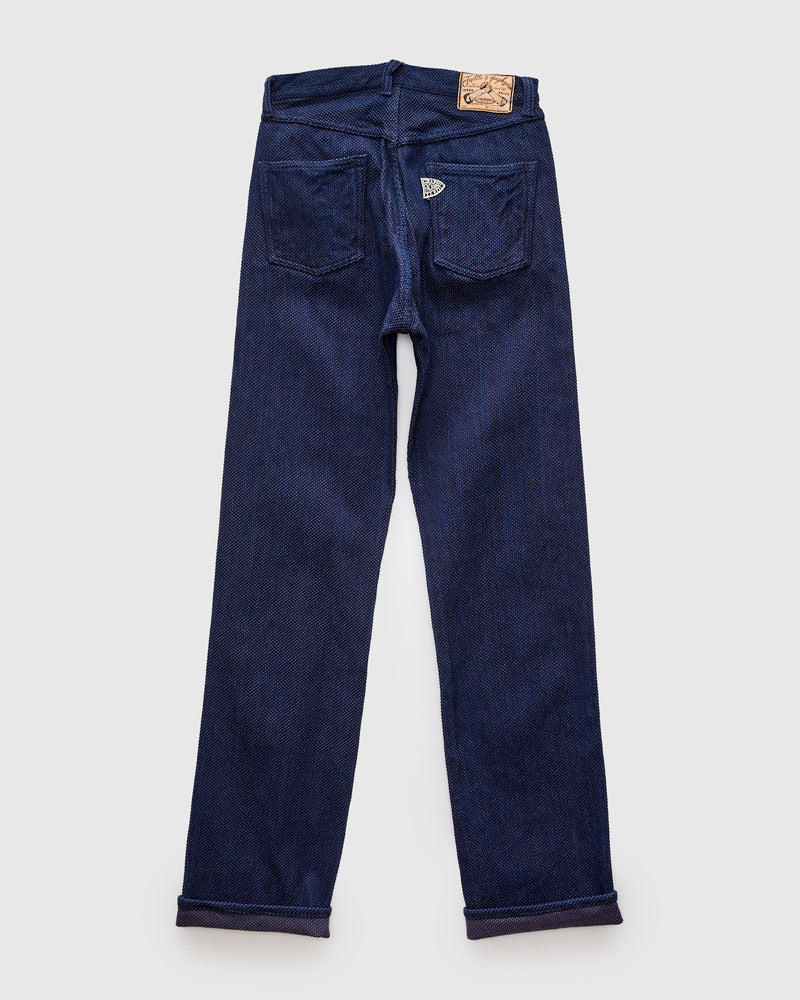 14.5oz Double-Yarn Sashiko Selvedge Jeans - Loose Straight Fit