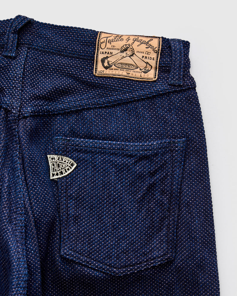 14.5oz Double-Yarn Sashiko Selvedge Jeans - Loose Straight Fit