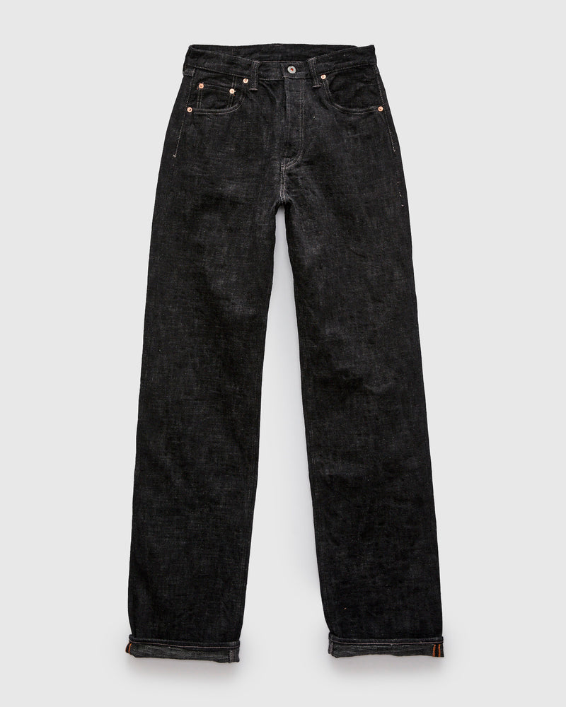 "Black Skein Dyeing" 15oz Black Selvedge Denim - Heritage Straight Fit