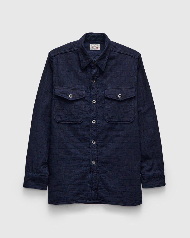 Officer Shirt in Indigo Plaid