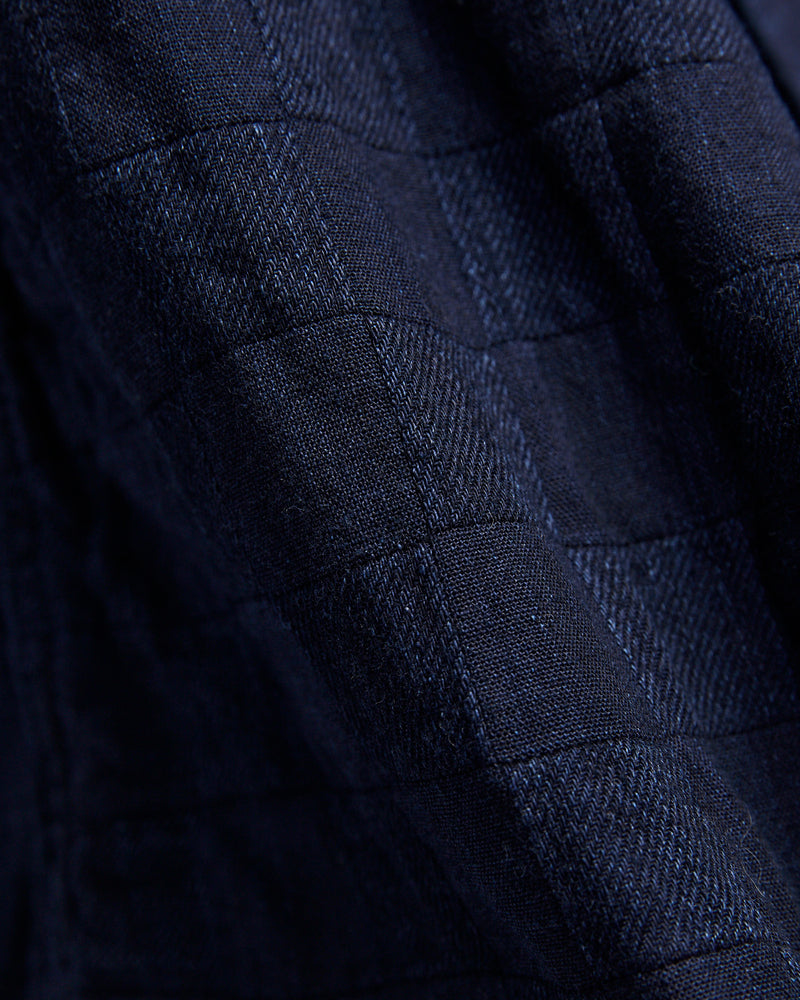 Officer Shirt in Indigo Plaid