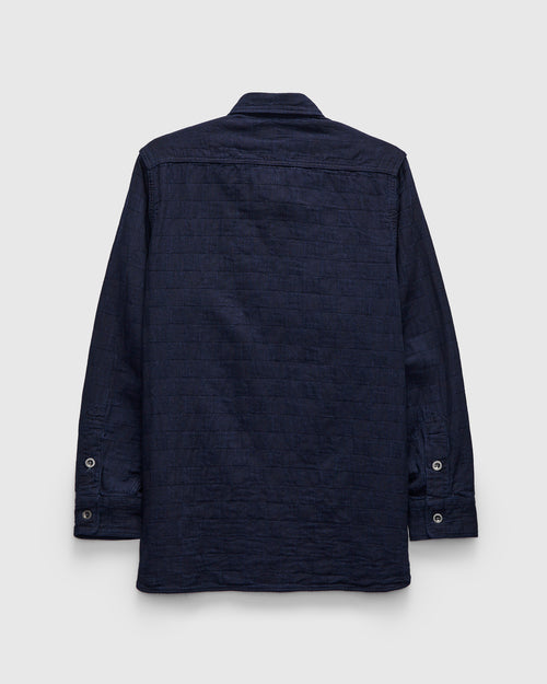 Officer Shirt in Indigo Plaid