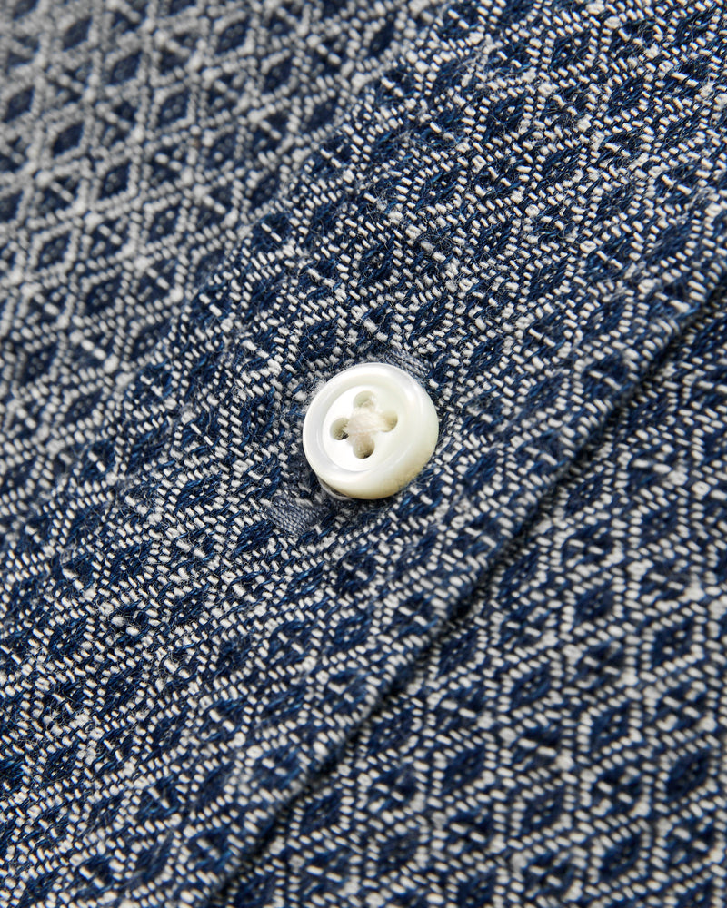 Sashiko Standard Button-Down LS Shirt in White