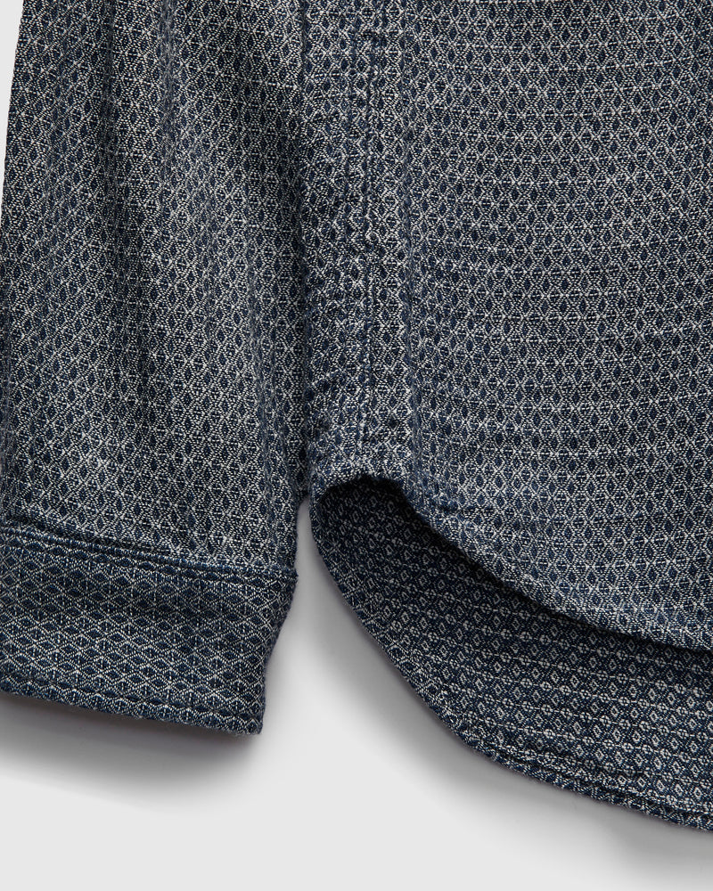 Sashiko Standard Button-Down LS Shirt in White