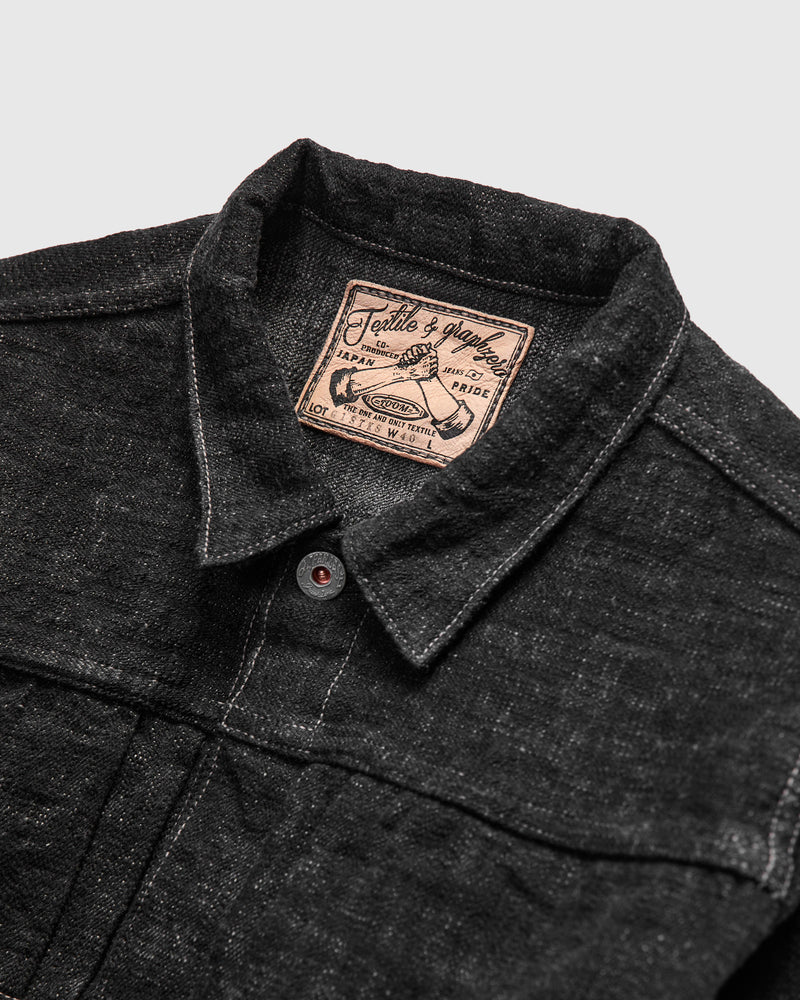 "Black Skein Dye" 15oz Black WWII Type 1 Selvedge Denim Jacket