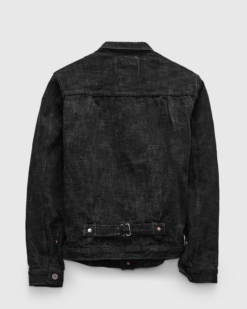 "Black Skein Dye" 15oz Black WWII Type 1 Selvedge Denim Jacket