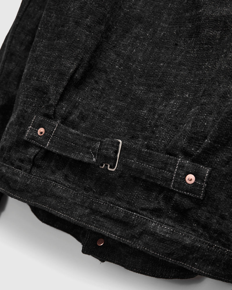 "Black Skein Dye" 15oz Black WWII Type 1 Selvedge Denim Jacket