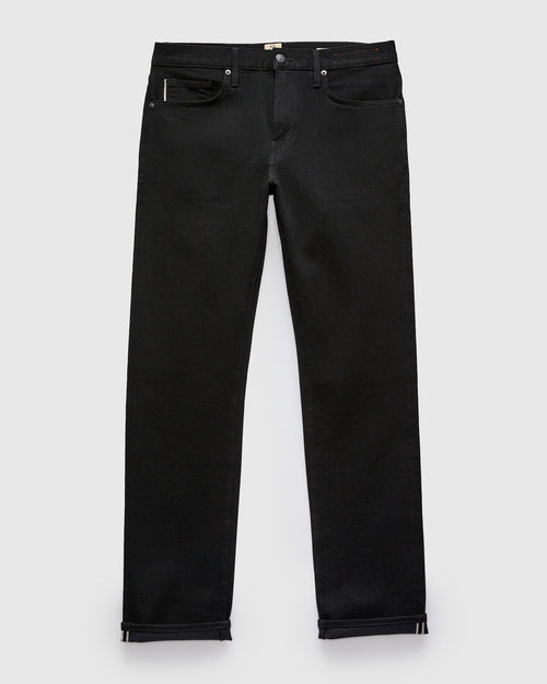 10.5oz Black Stretch Selvedge Denim - Hammer Straight
