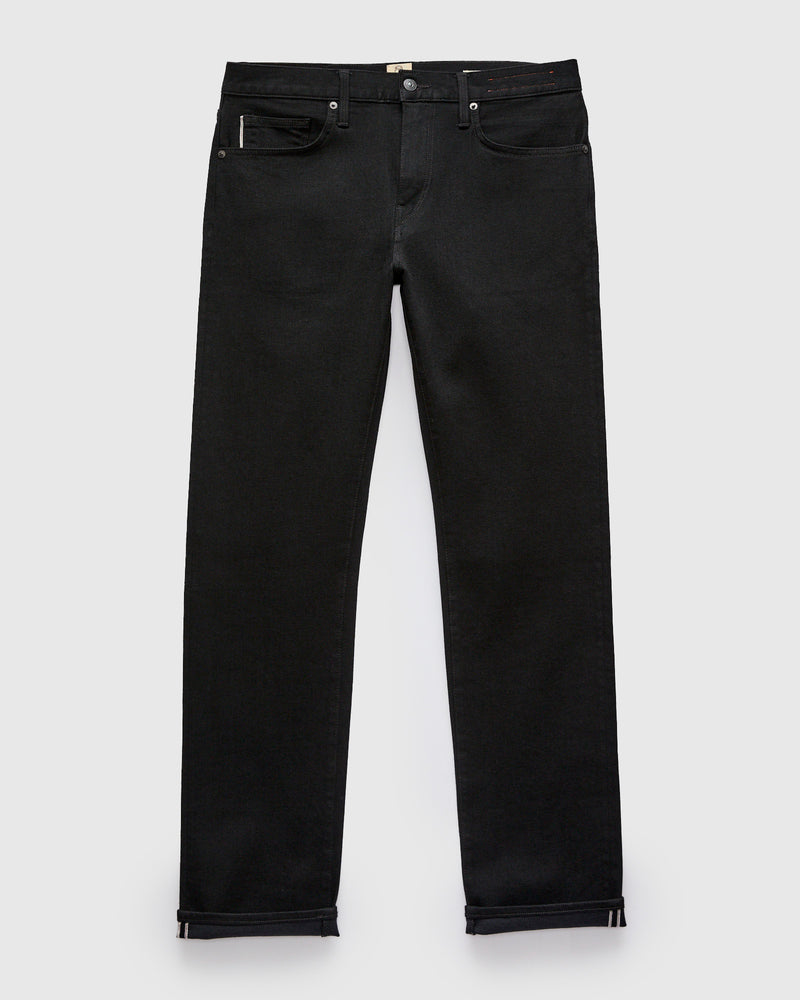 10.5oz Black Stretch Selvedge Denim - Hammer Straight