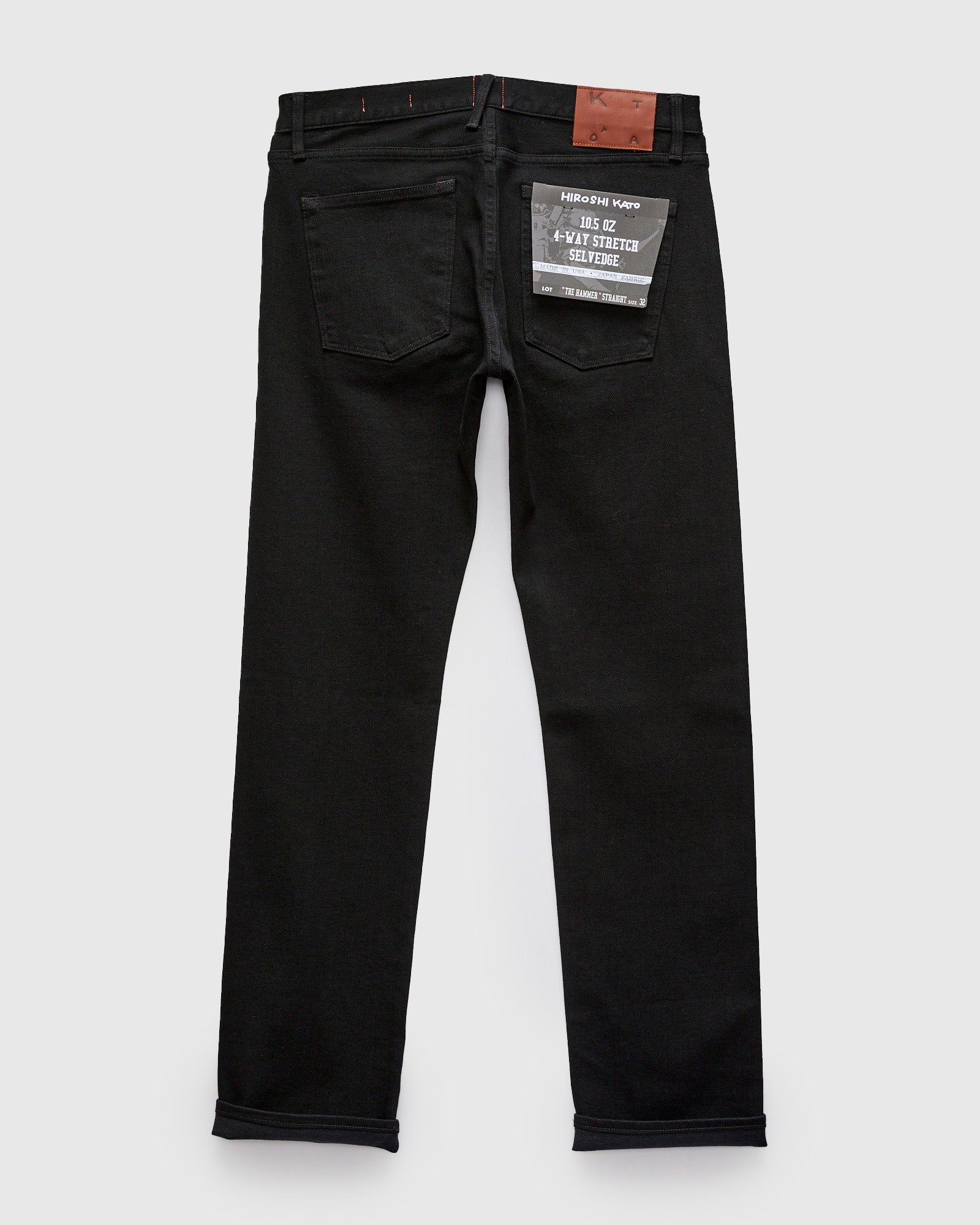 10.5oz Black Stretch Selvedge Denim - Hammer Straight – Blue Owl