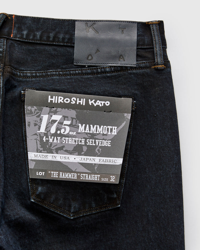 "Sly Mammoth" 17.5oz Heavyweight Stretch Selvedge Denim - Hammer Straight