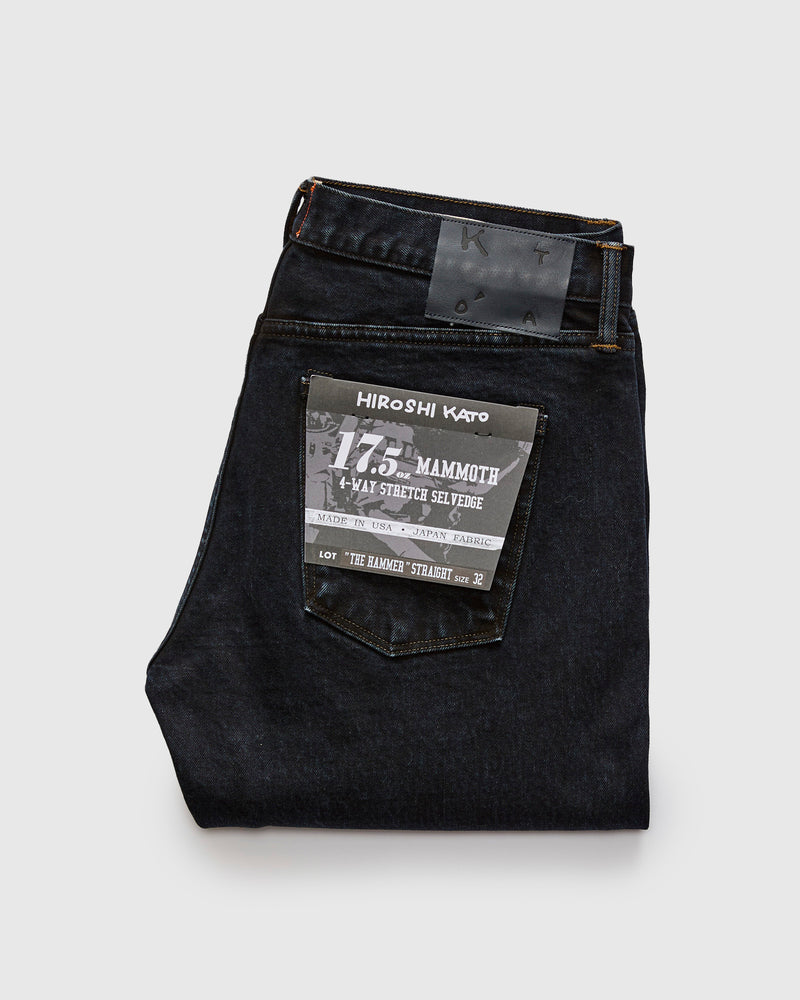 "Sly Mammoth" 17.5oz Heavyweight Stretch Selvedge Denim - Hammer Straight