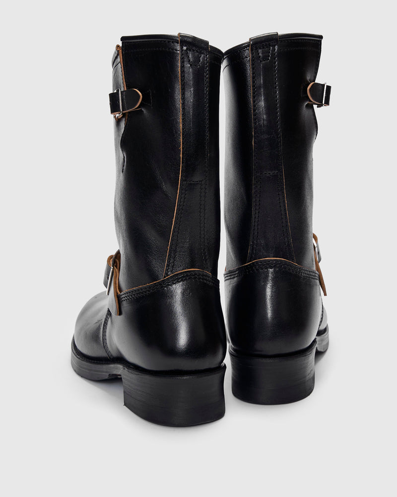 Wabash Engineer Boot in Shinki Hikaku Black Horsebutt