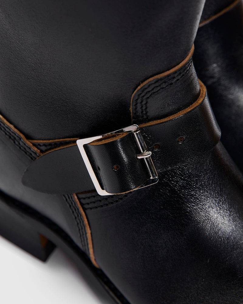 Wabash Engineer Boot in Shinki Hikaku Black Horsebutt