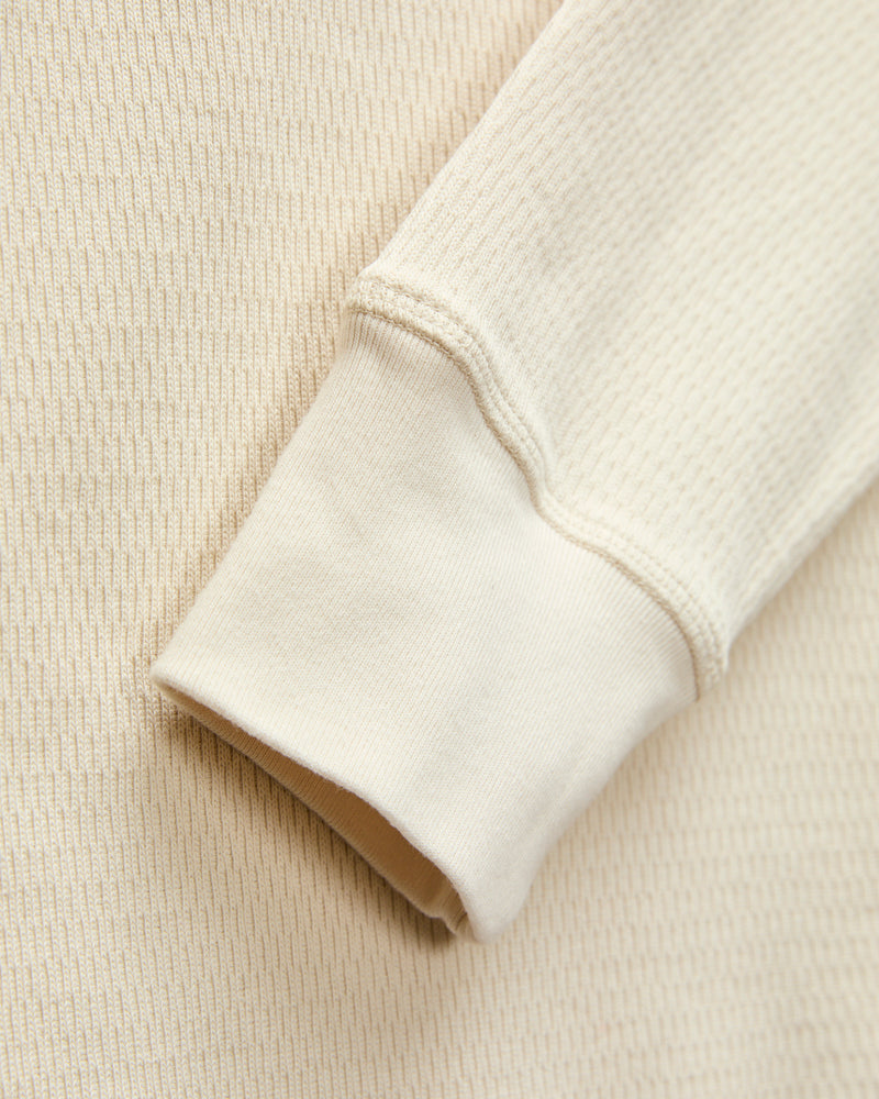 "Good Basics" 10.7oz Diamond Thermal Long Sleeve in Natural