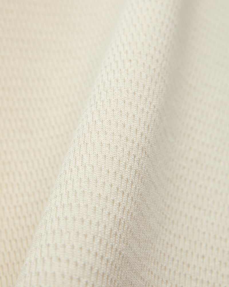 "Good Basics" 10.7oz Diamond Thermal Long Sleeve in Natural