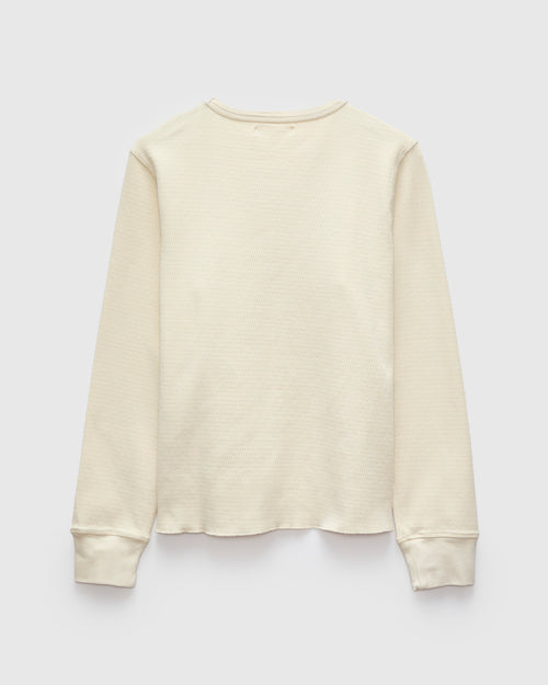 "Good Basics" 10.7oz Diamond Thermal Long Sleeve in Natural