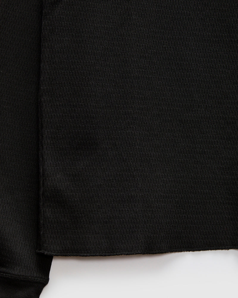 "Good Basics" 10.7oz Diamond Thermal Long Sleeve in Deep Black