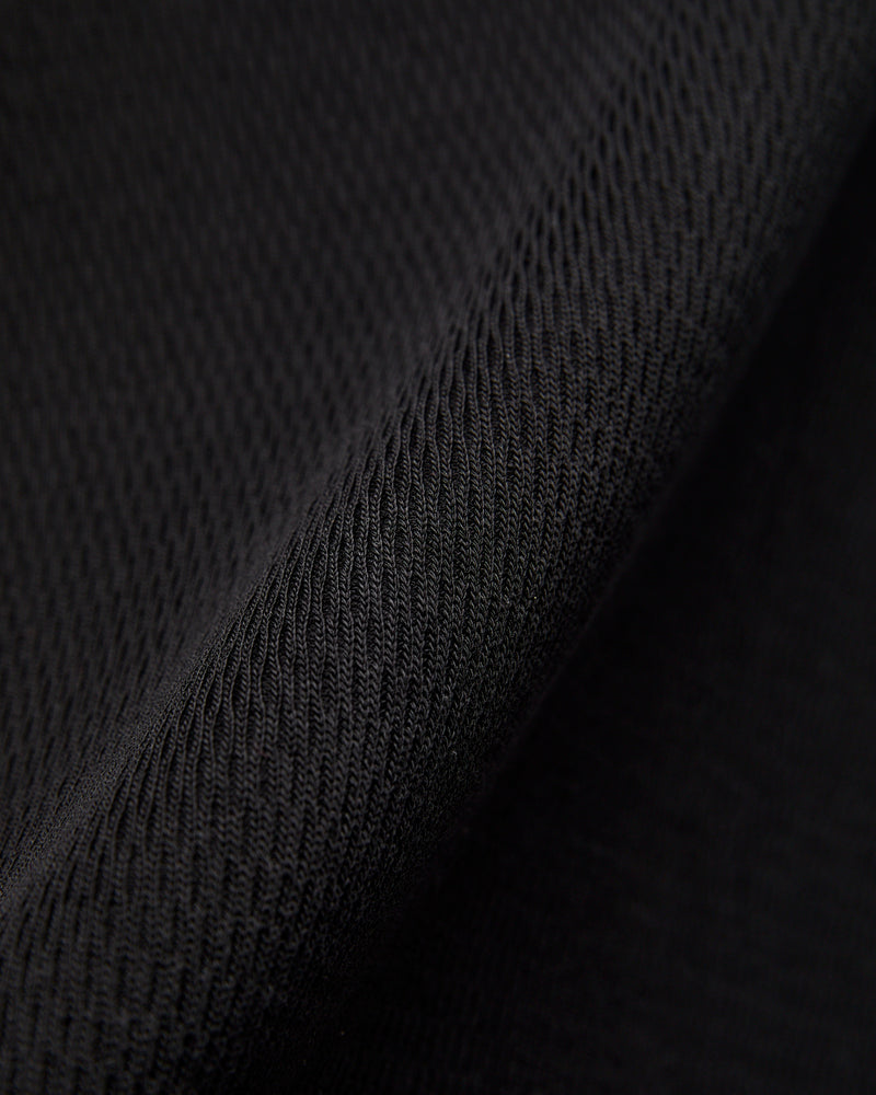 "Good Basics" 10.7oz Diamond Thermal Long Sleeve in Deep Black