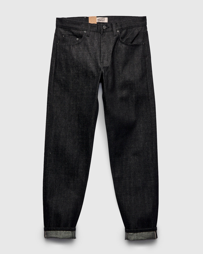 "Yatagarasu" 15oz Black Selvedge Denim - Easy Guy Fit