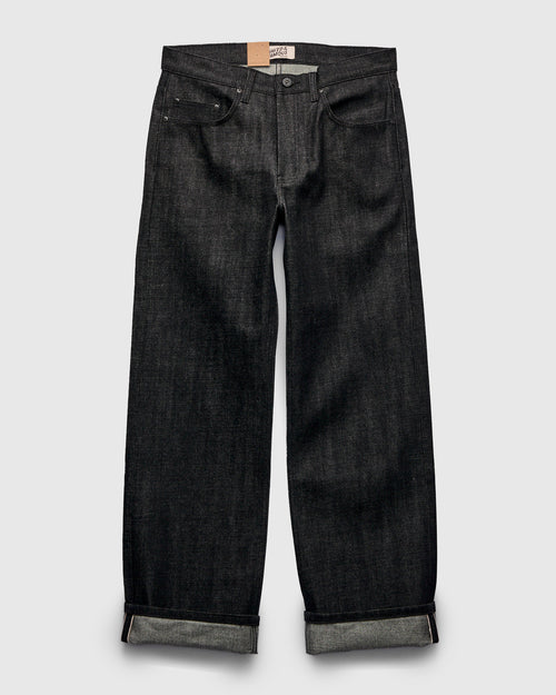 "Yatagarasu" 15oz Black Selvedge Denim - Strong Guy Fit