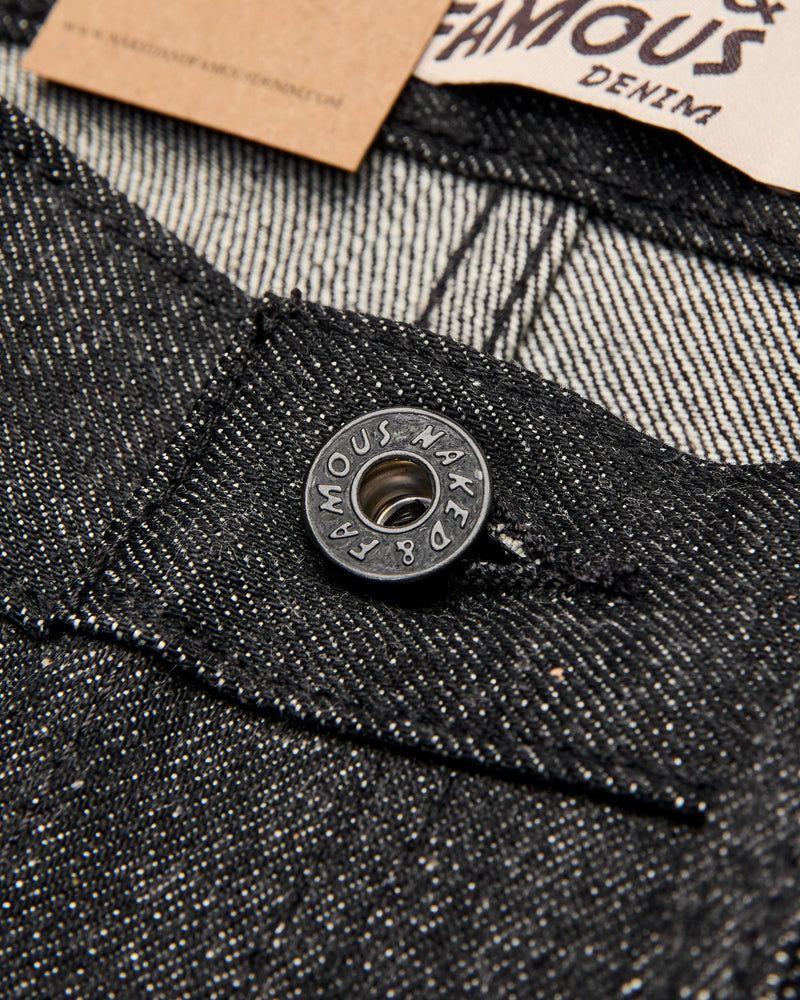 "Yatagarasu" 15oz Black Selvedge Denim - Strong Guy Fit