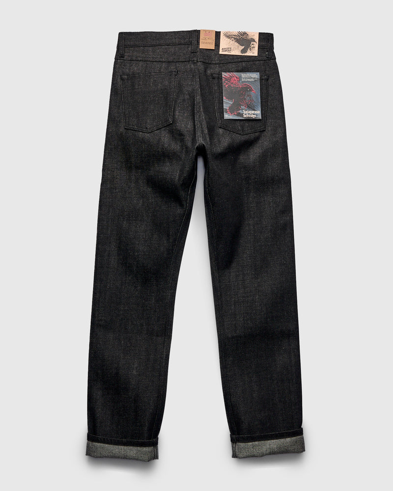 "Yatagarasu" 15oz Black Selvedge Denim - True Guy Fit