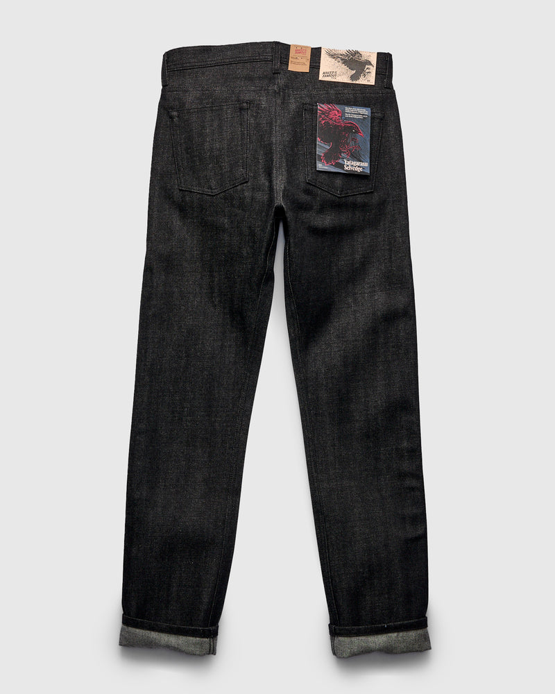 "Yatagarasu" 15oz Black Selvedge Denim - Weird Guy Fit
