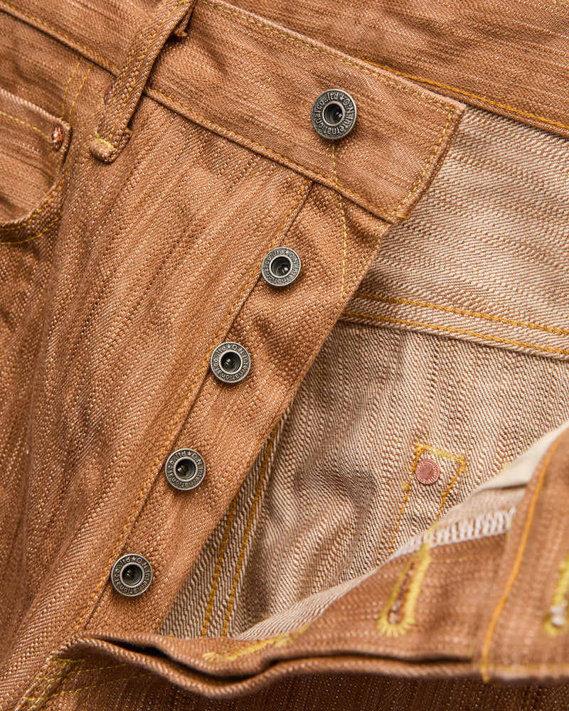275-AWA "Awa-Kakishibu x Kinari" 20oz Selvedge Denim - Regular Straight Fit