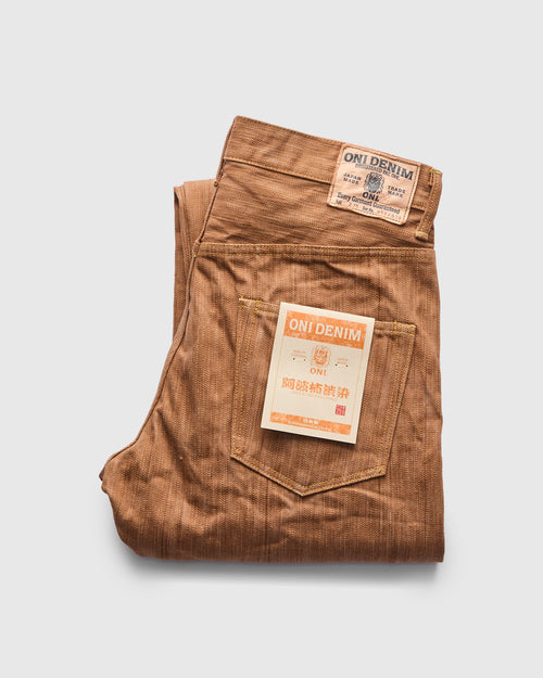 275-AWA "Awa-Kakishibu x Kinari" 20oz Selvedge Denim - Regular Straight Fit