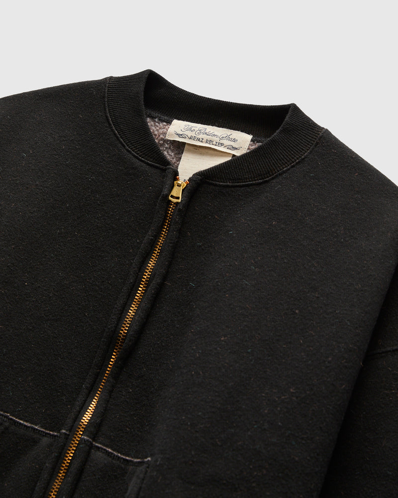 Nep Zip Jacket in Black