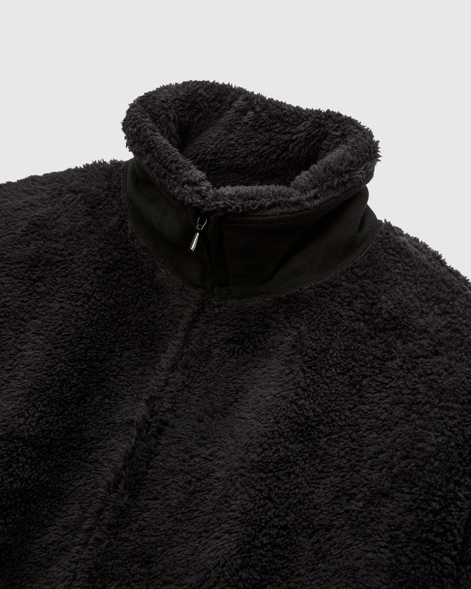 Shaggy Fleece Zip Jacket in Black – Blue Owl Workshop