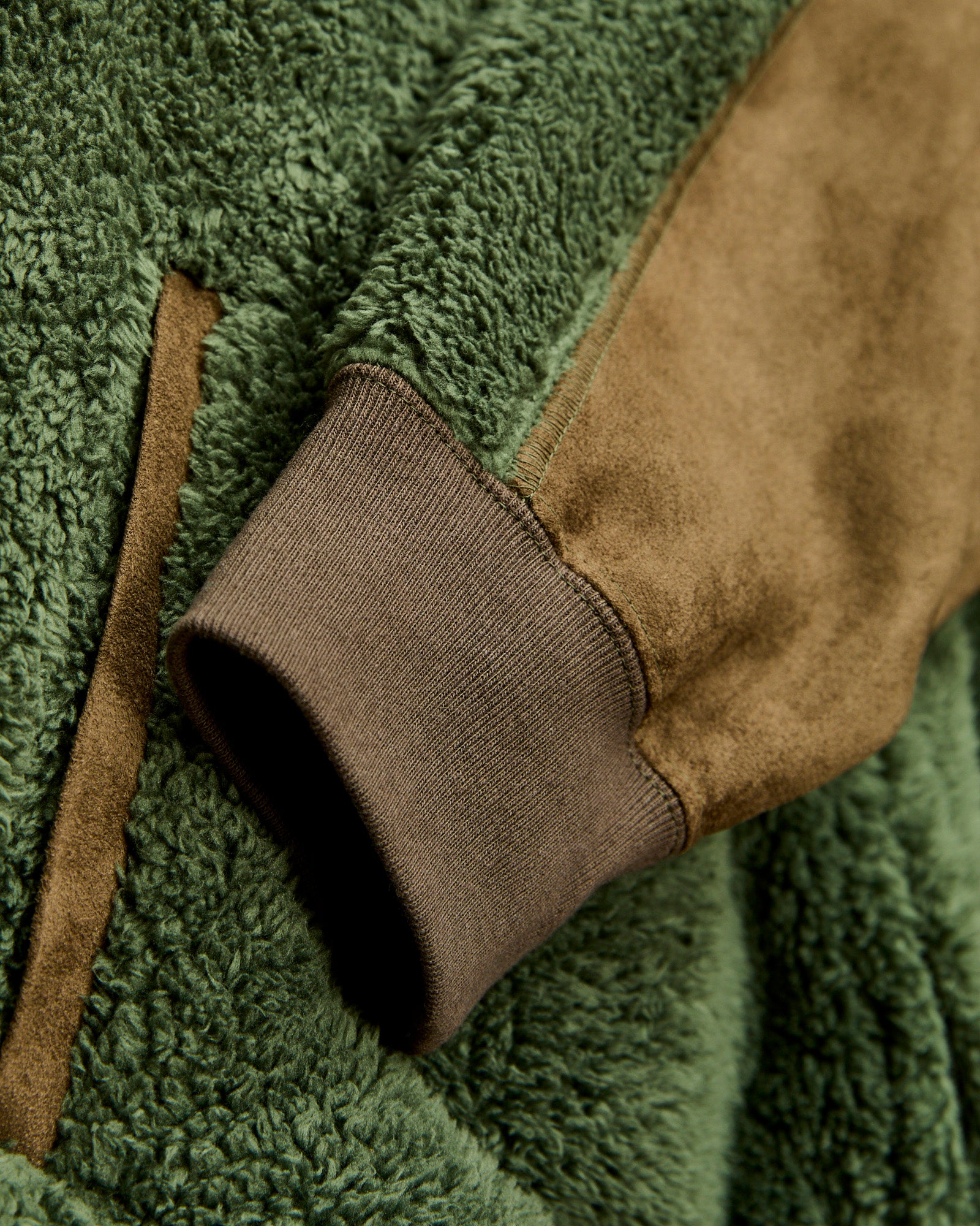 Shaggy Fleece Zip Jacket in Khaki – Blue Owl Workshop