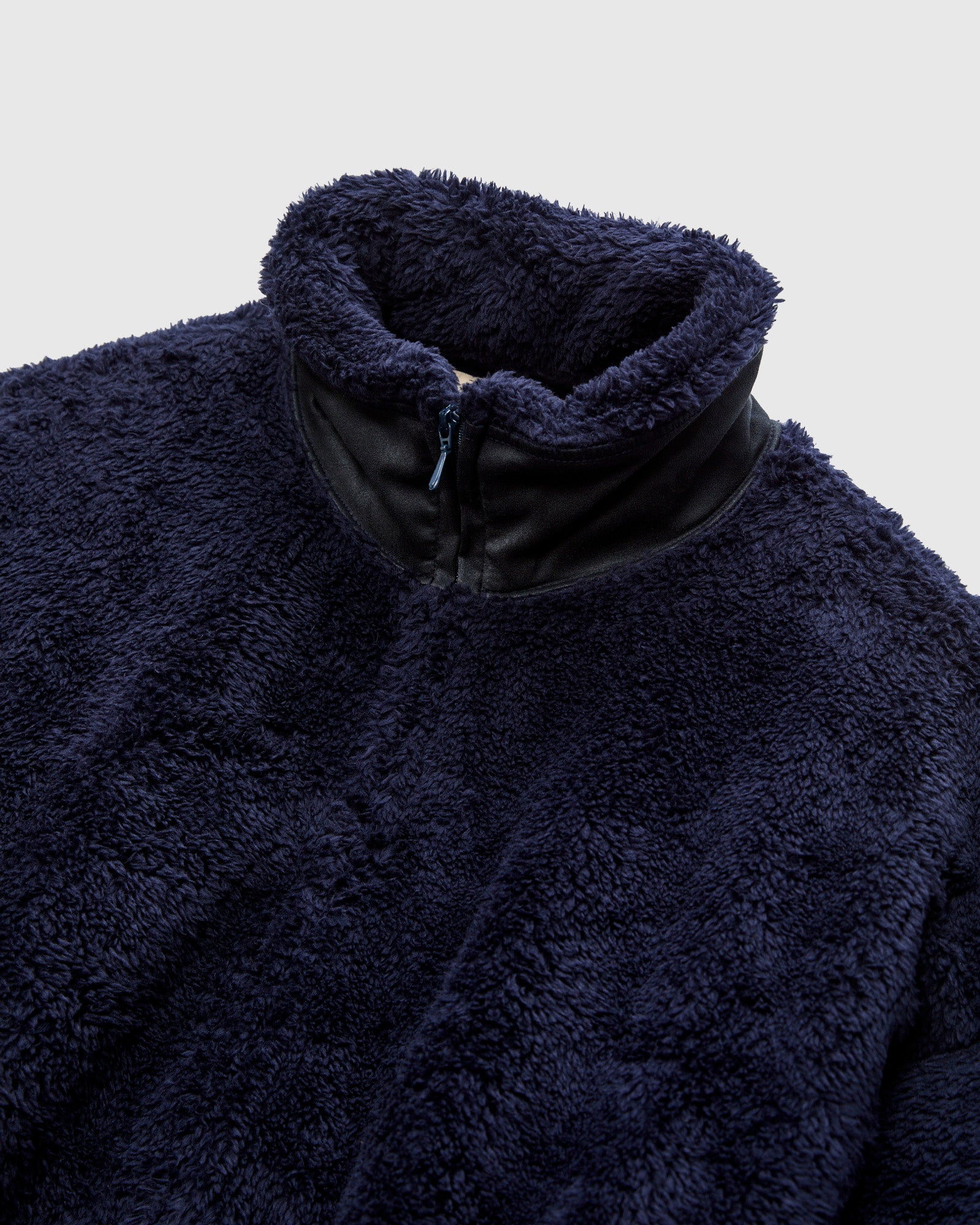 Shaggy Fleece Zip Jacket in Navy – Blue Owl Workshop