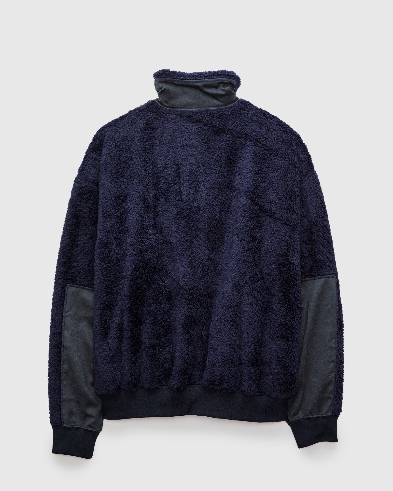 OHGA ジレ　ネイビー Shaggy Fleece Zip Jacket in Navy – Blue Owl Workshop