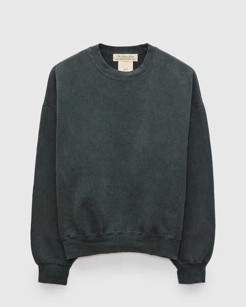 Special Finish Fleece Lined Crewneck in Black